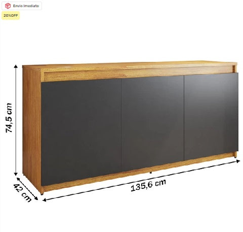 Balcão Multiuso com 3 Portas Padrão CLP 24/25 - My Store