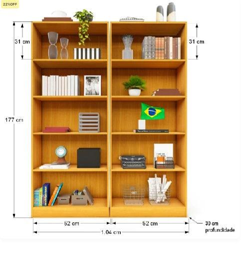 Estante Decorativa Organizada para Livros e Objetos CLP 24/25 - My Store