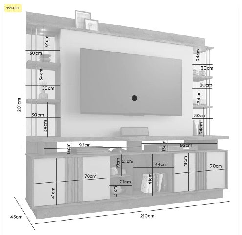 Estante Completa para TV Padrão CLP 24/25 - My Store