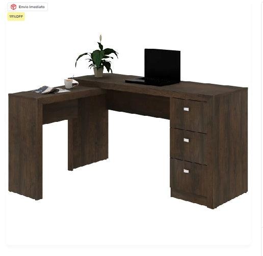 Mesa de Estudos com Apoio Funcional Lateral e 3 Gavetas CLP 24/25 - My Store