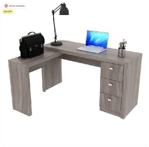 Mesa de Estudos com Apoio Funcional Lateral e 3 Gavetas CLP 24/25 - My Store