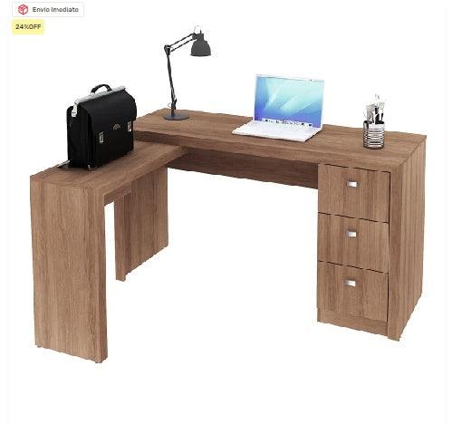 Mesa de Estudos com Apoio Funcional Lateral e 3 Gavetas CLP 24/25 - My Store