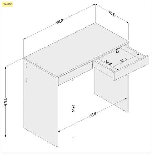 Mesa Recreativa Infantil com 2 Gavetas CLP 24/25 - My Store