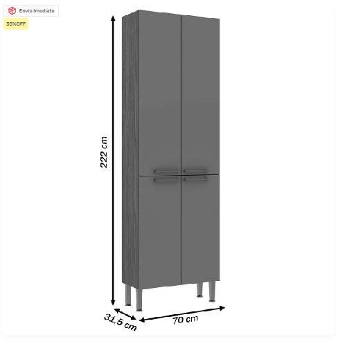 Armário para Cozinha Multiuso / Armazenamento de Alimentos com 4 Gavetas Padrão CLP 24/25 - My Store